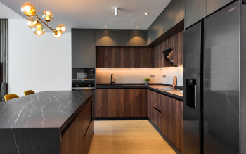 Rustic Bold Contrast Kitchen